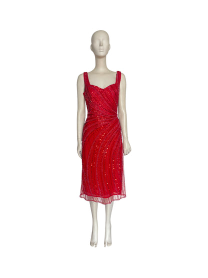 Vestido midi rojo