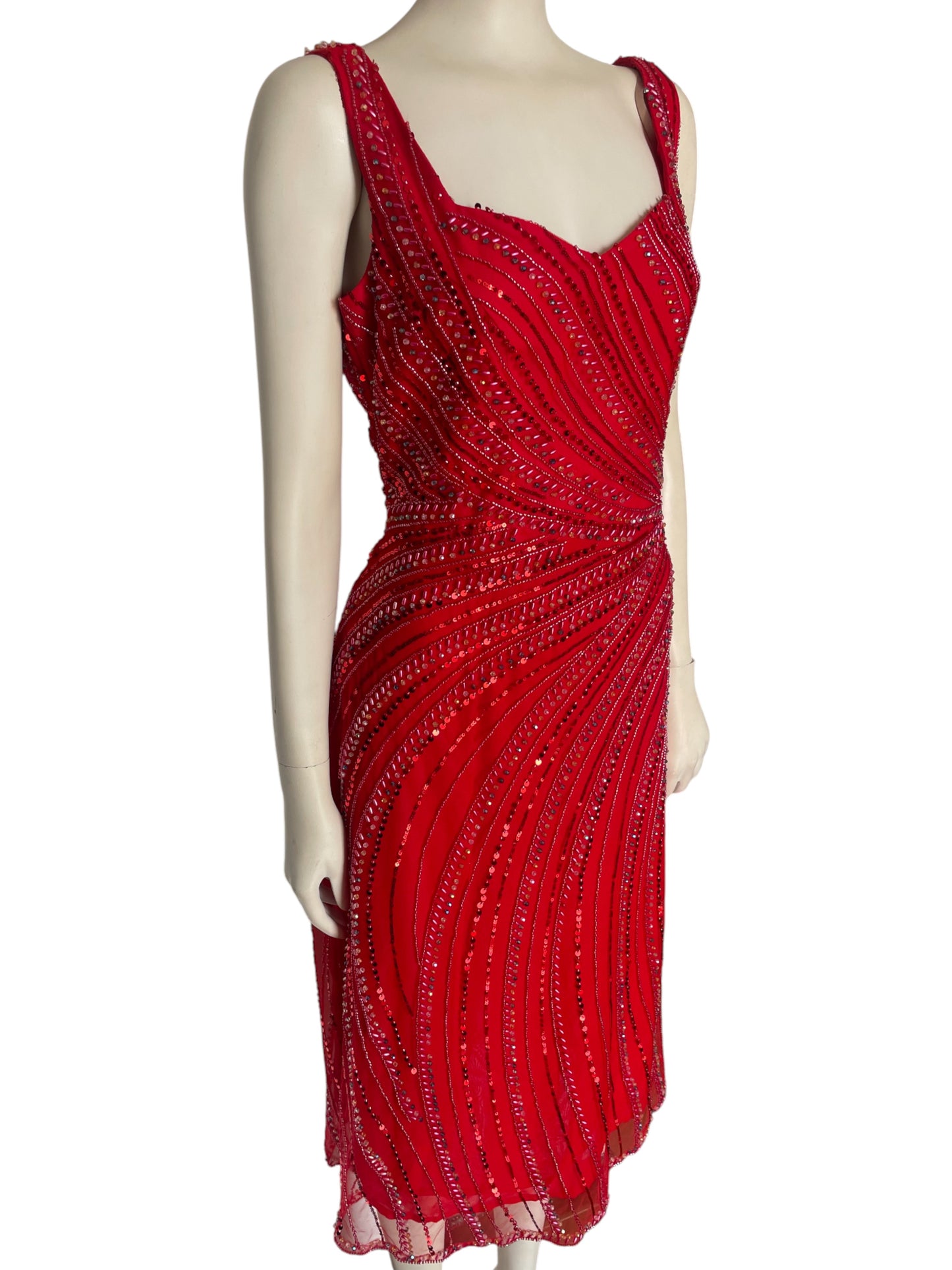 Vestido midi rojo