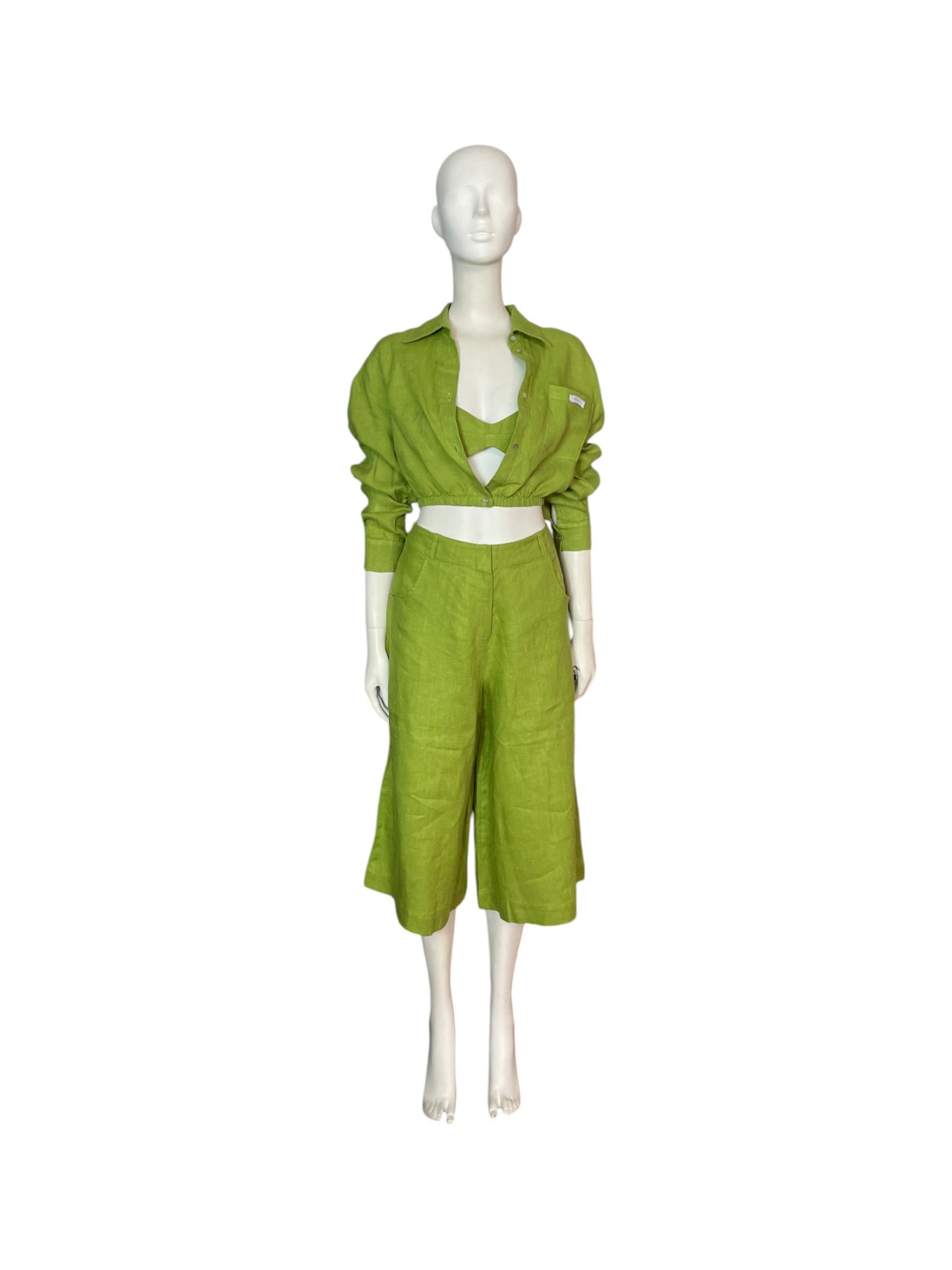 SET PANTS,TOP Y CAMICORTA VERDE