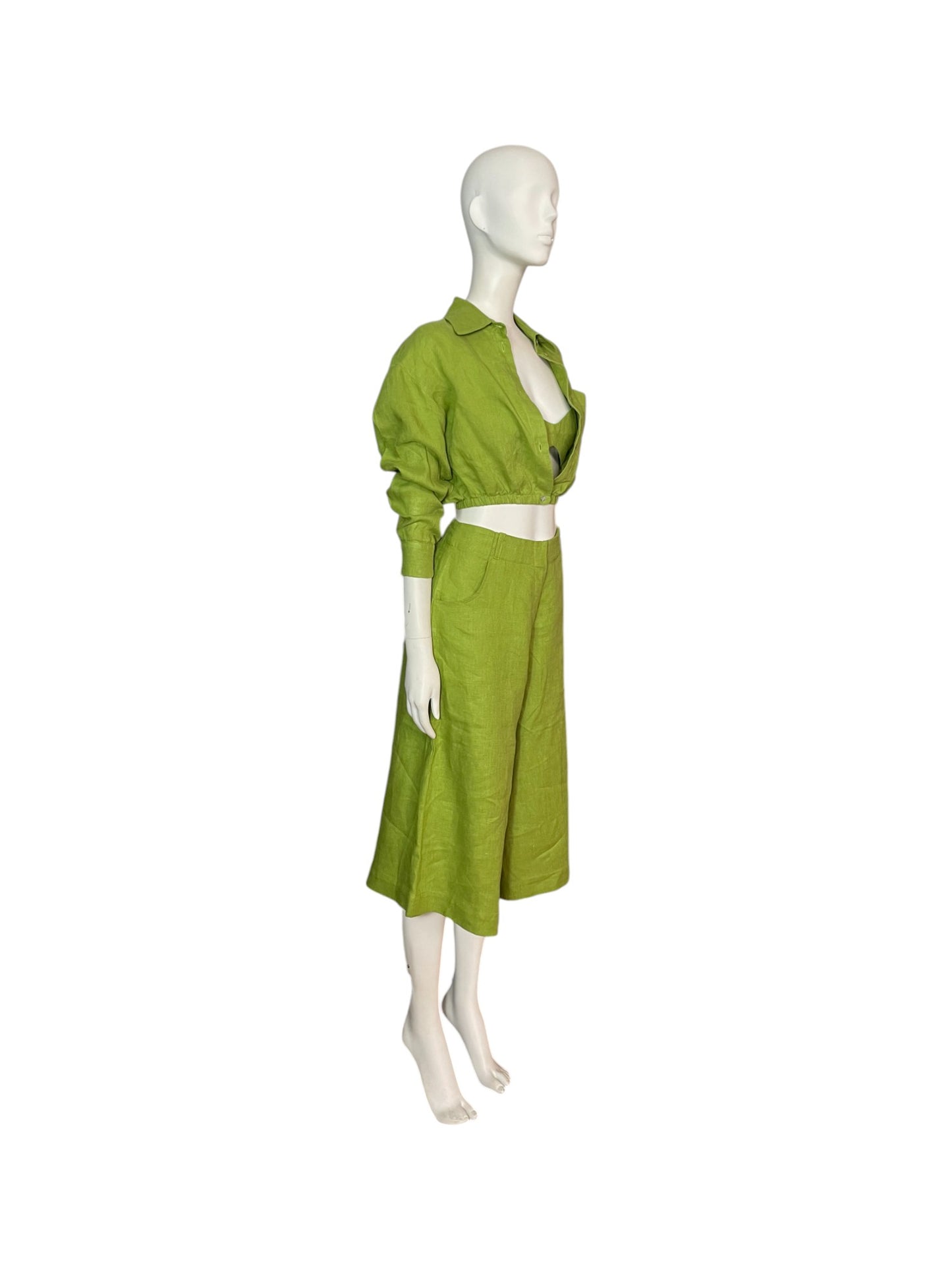 SET PANTS,TOP Y CAMICORTA VERDE