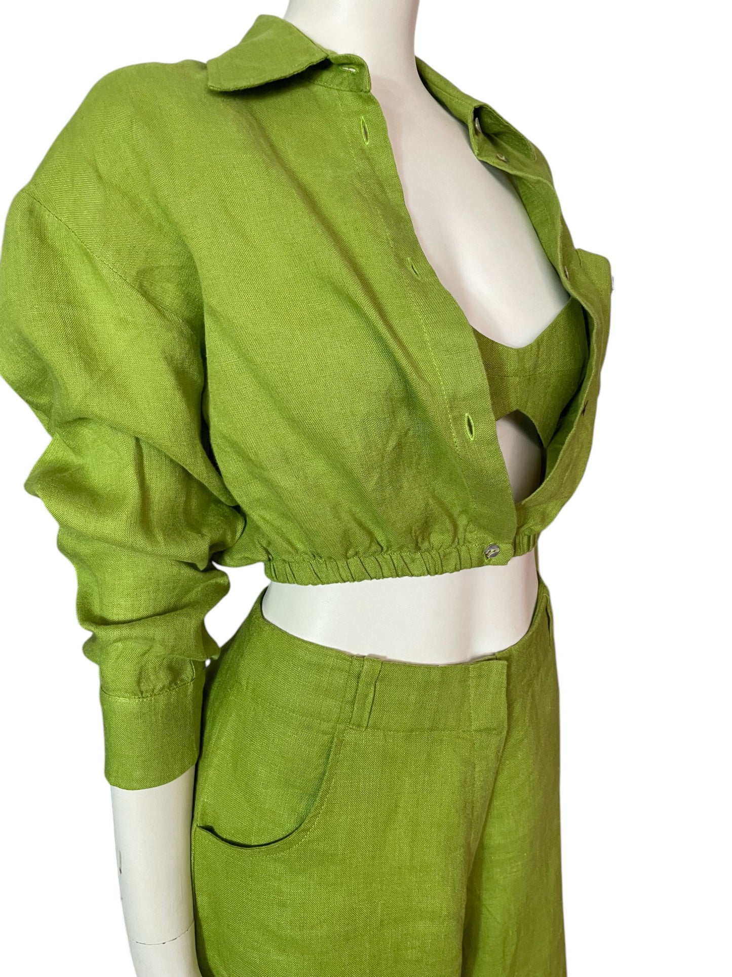 SET PANTS,TOP Y CAMICORTA VERDE
