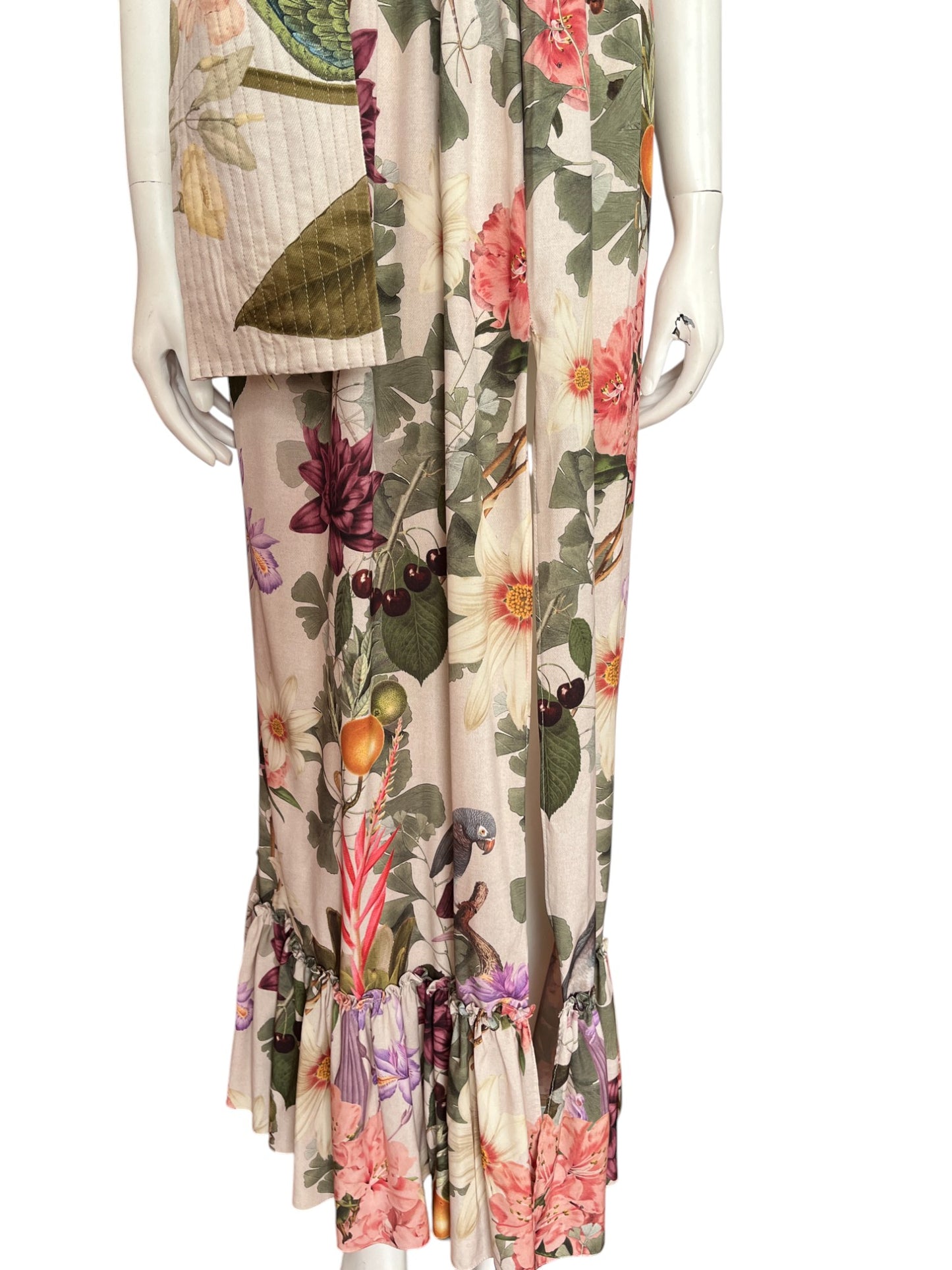 Vestido maxi primavera con cinturon