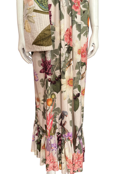 Vestido maxi primavera con cinturon