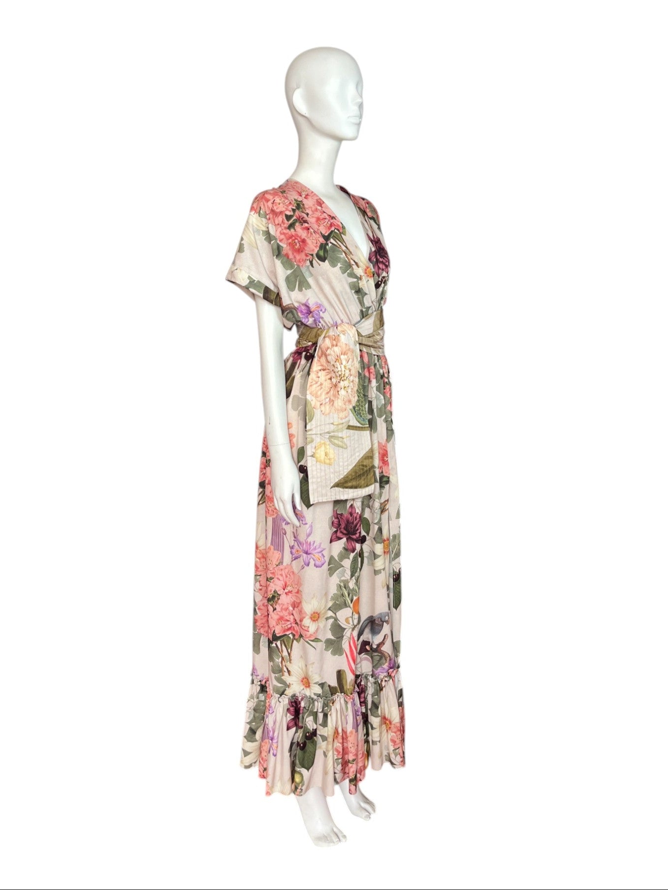 Vestido maxi primavera con cinturon