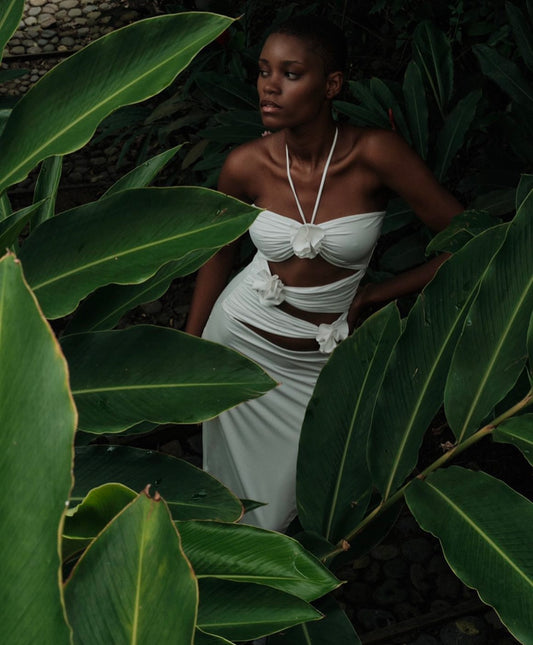 Vestido maxi veranera blanco