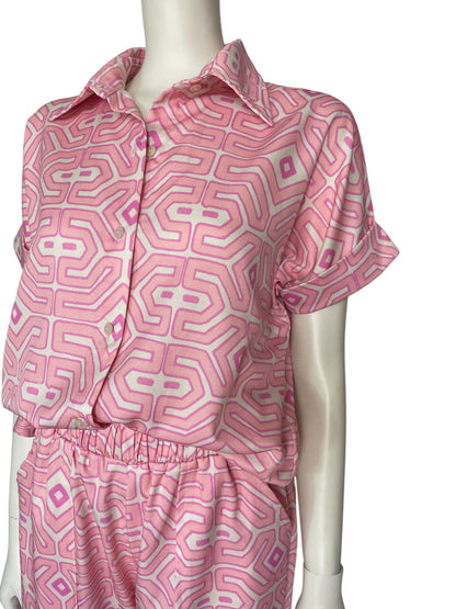 Set Rosa figuras pantalon y camisa de mangas