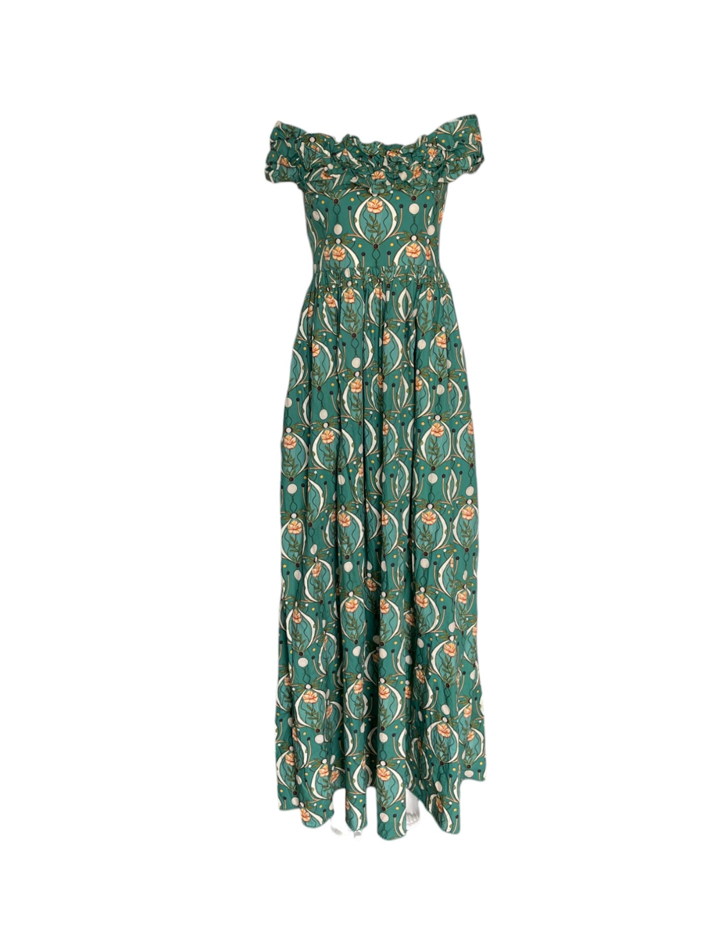 Espliego Lunar Cotton Maxi Dress
