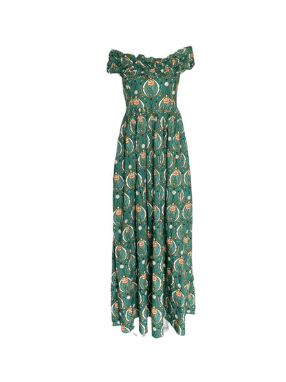 Espliego Lunar Cotton Maxi Dress
