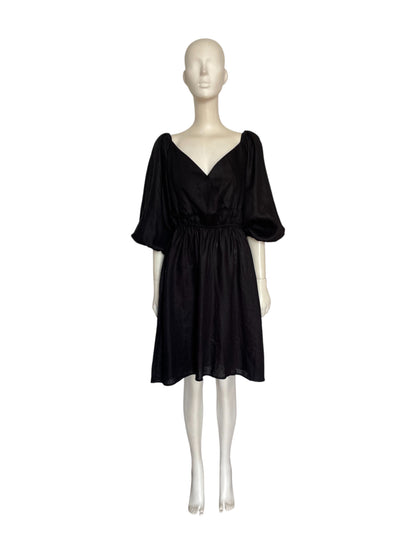 Vestido de lino negro