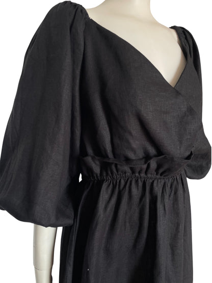 Vestido de lino negro