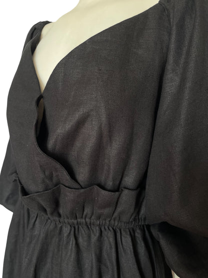 Vestido de lino negro