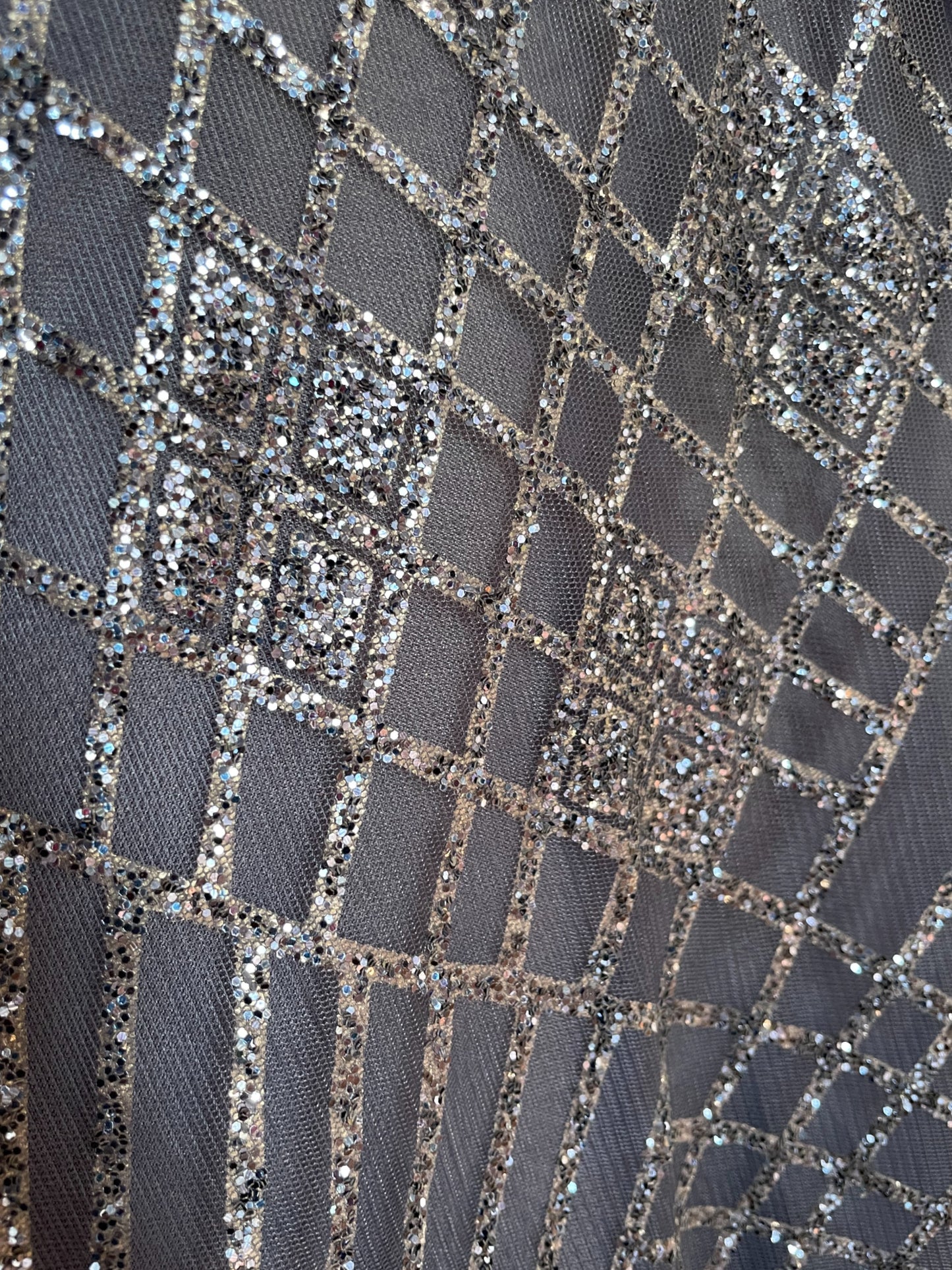 Vestido maxi recamado Azul