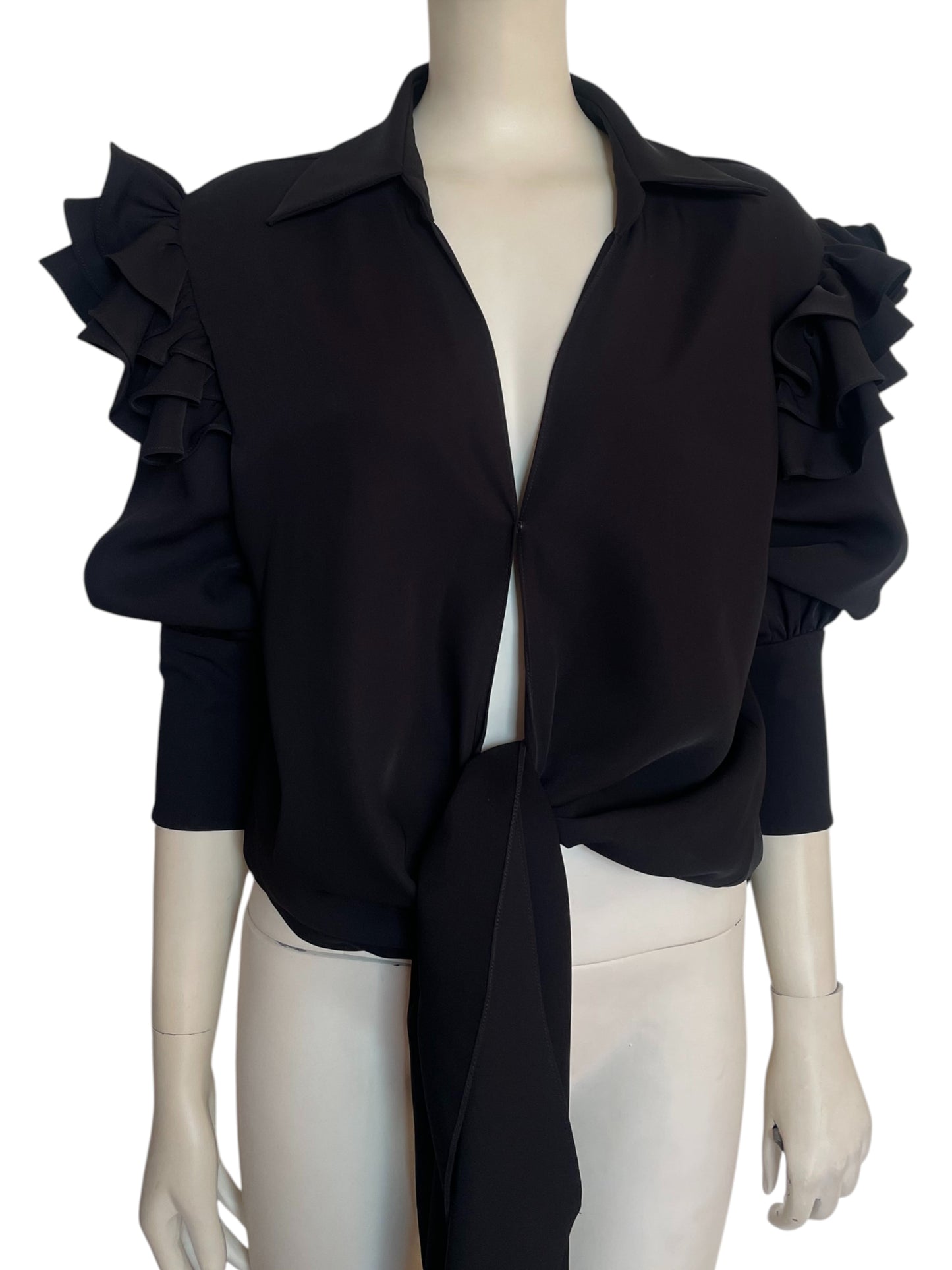 Blusa con mangas negras