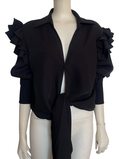 Blusa con mangas negras