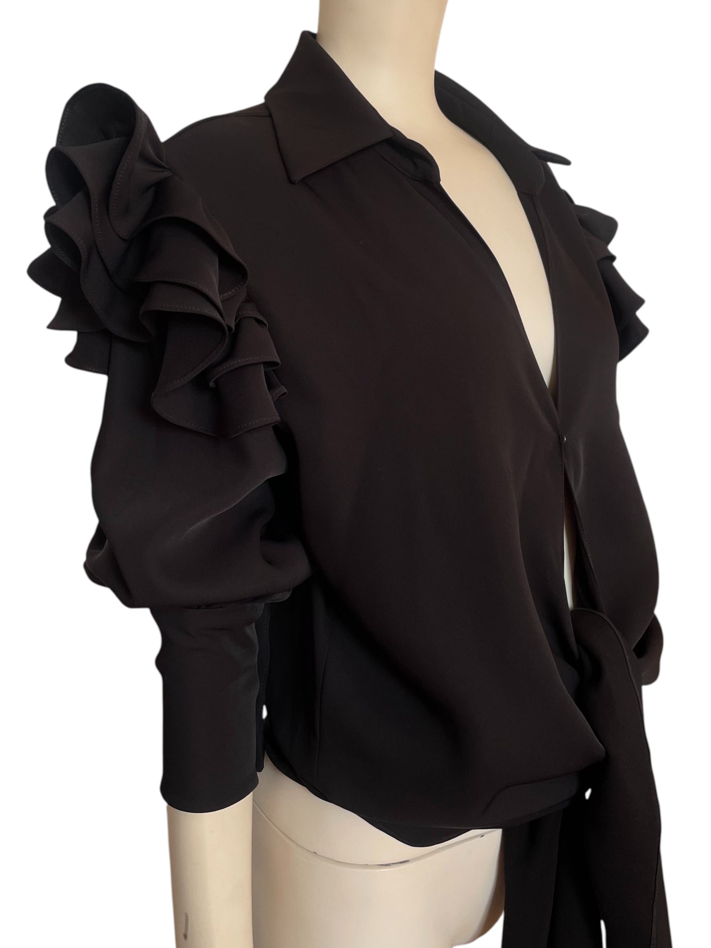 Blusa con mangas negras