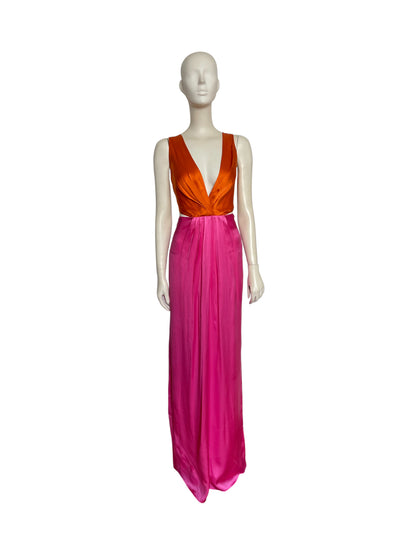 Maxi dress pink&orange