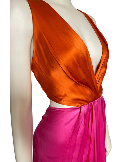 Maxi dress pink&orange