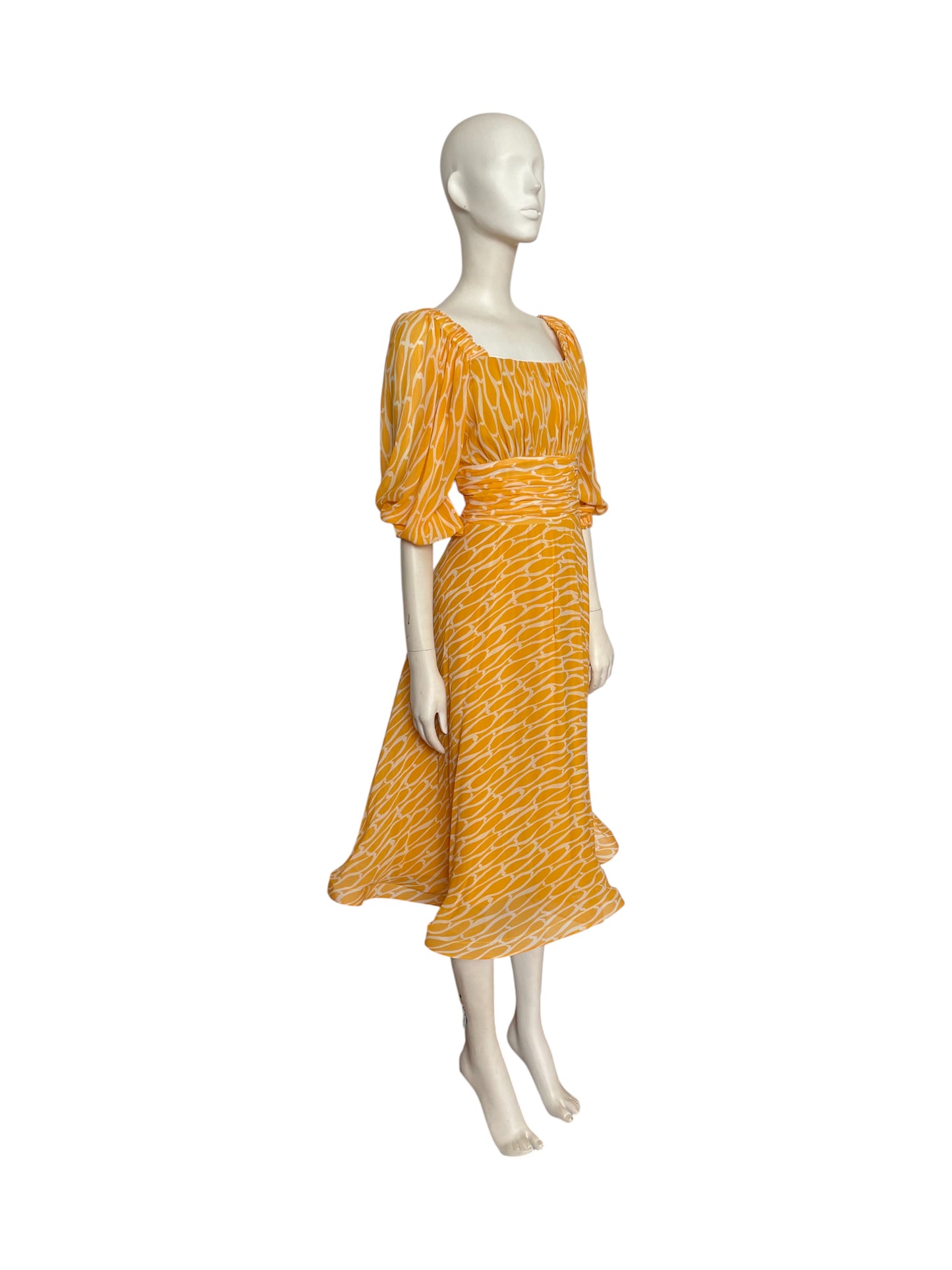 Vestido midi amarillo