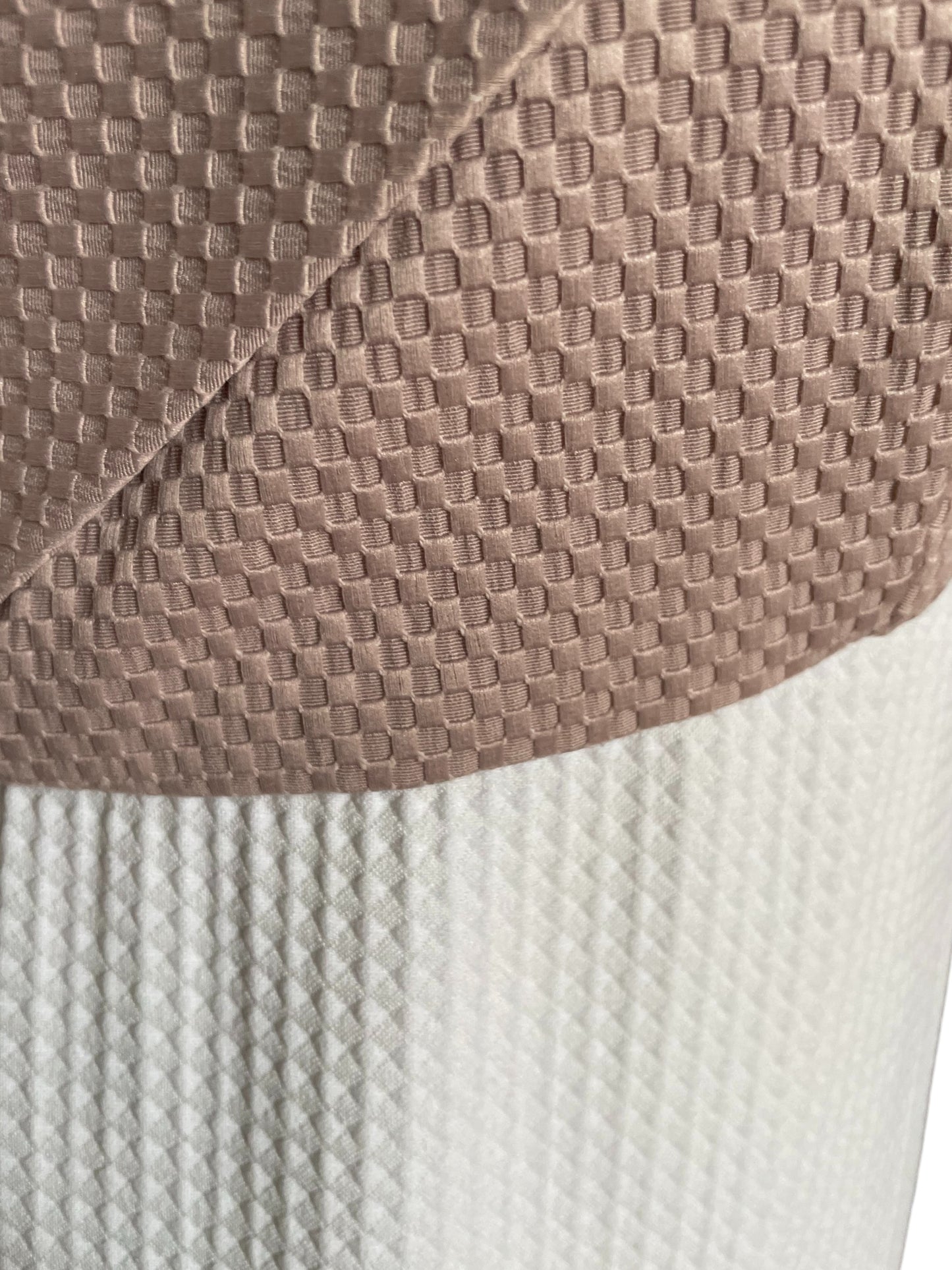 Vestido maxi blanco con beige