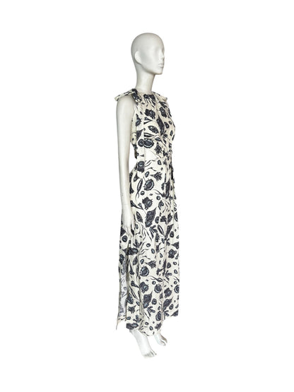 Vestido estampado flores azul