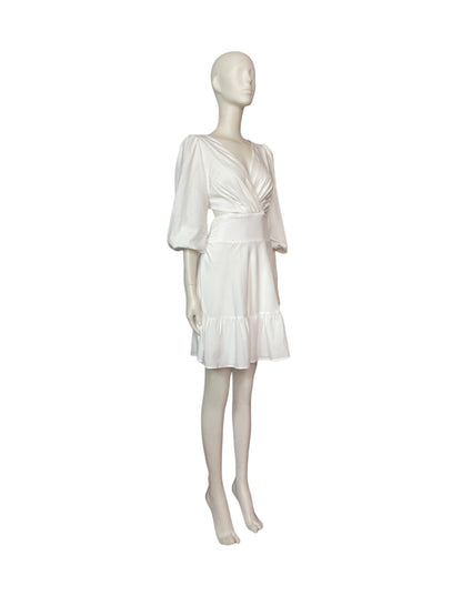 vestido mini con mangas globo