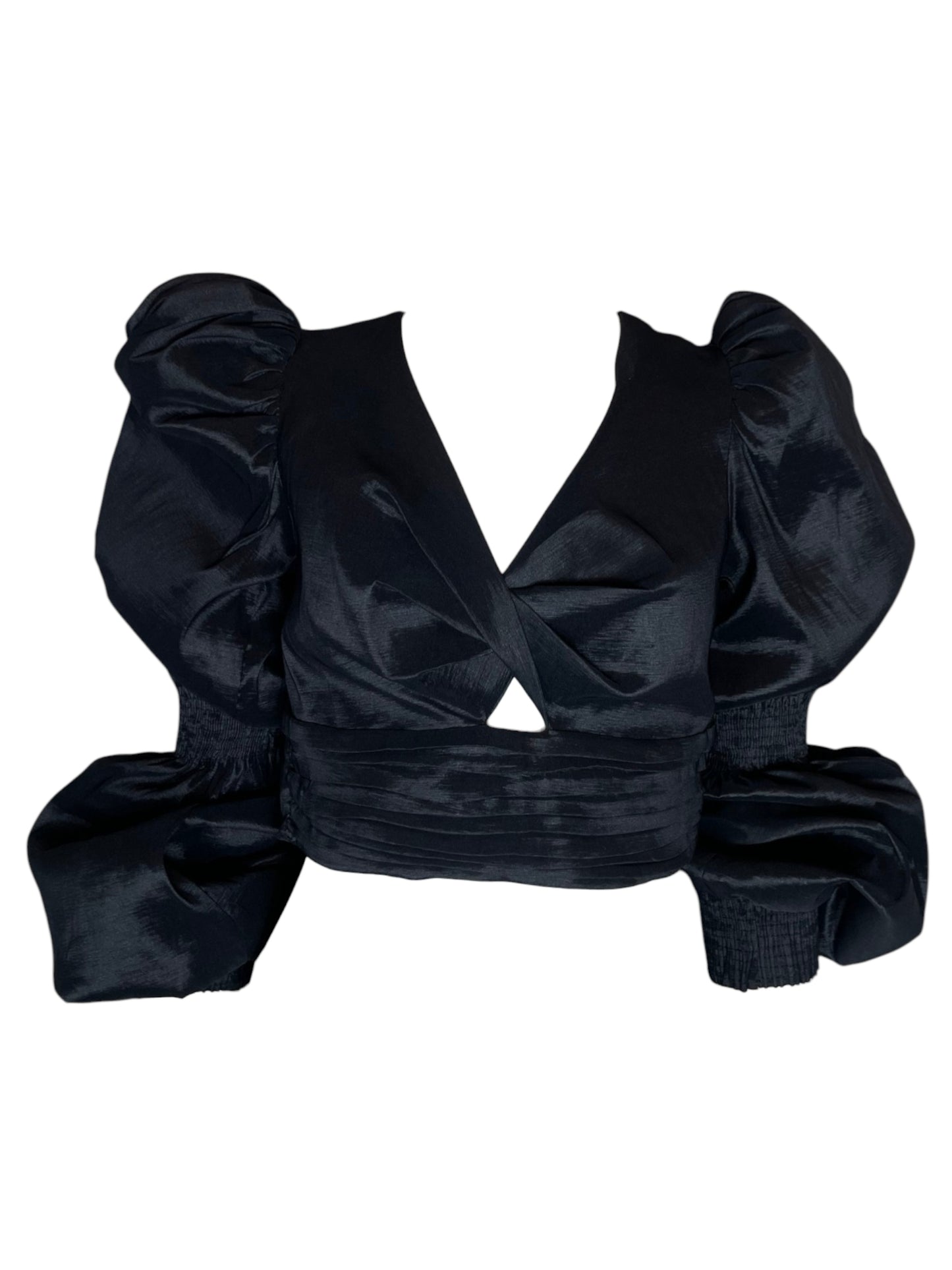 blusa negra con mangas