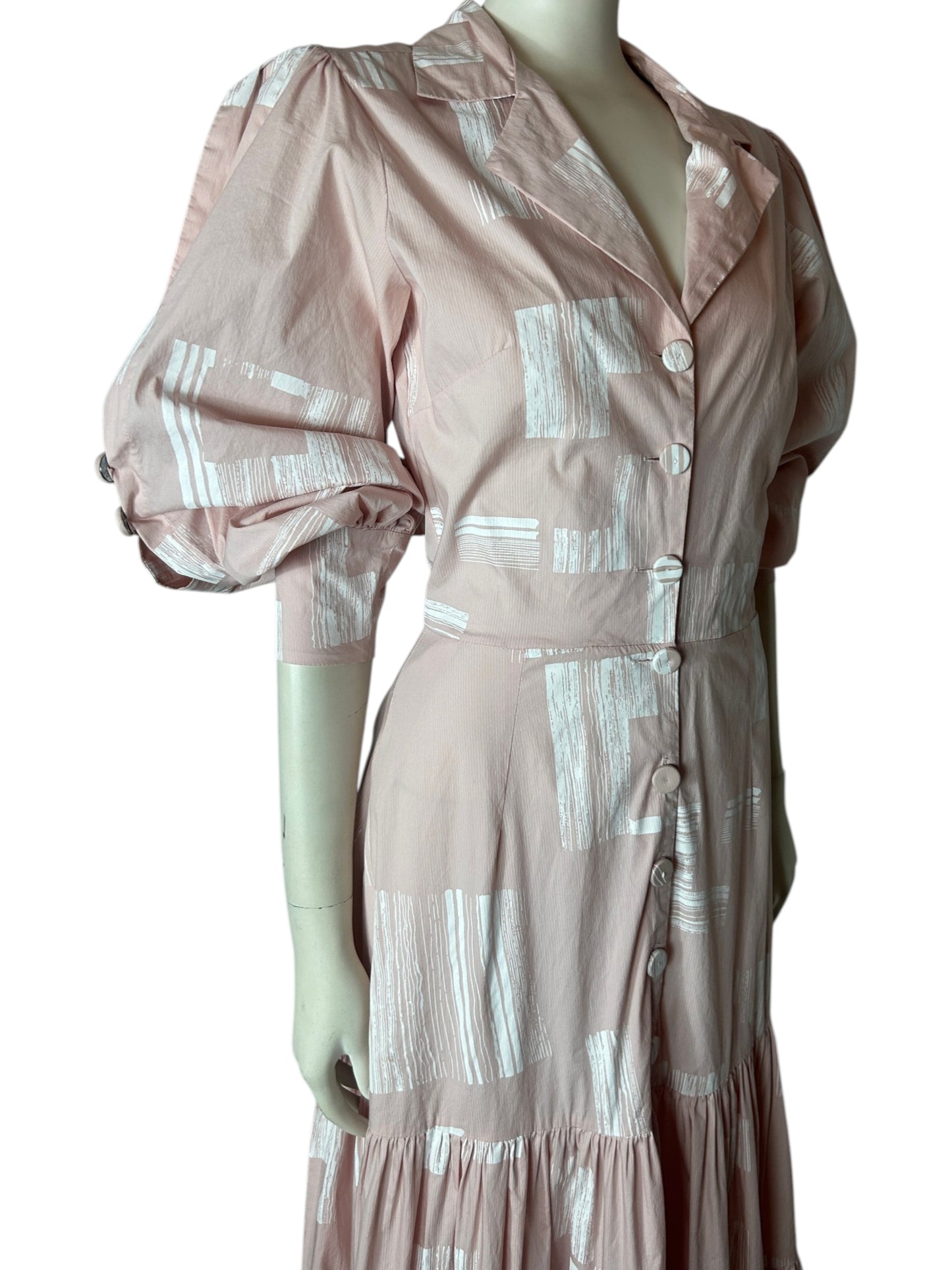 Vestido maxi palo rosa manga larga