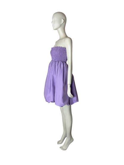 Mini vestido globo color lila