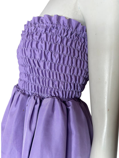 Mini vestido globo color lila