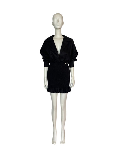 vestido mini manga largas