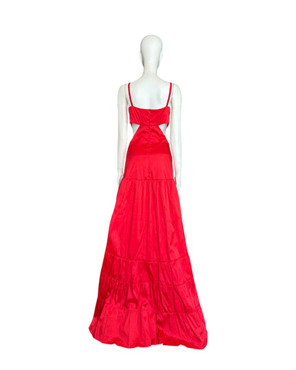 Vestido maxi rojo