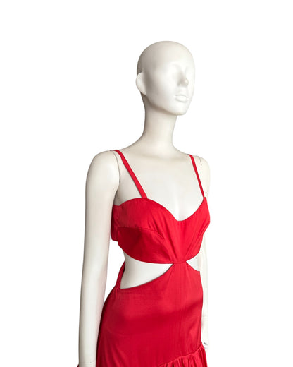 Vestido maxi rojo