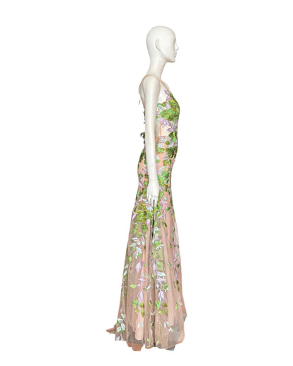 Vestido jardin bordado