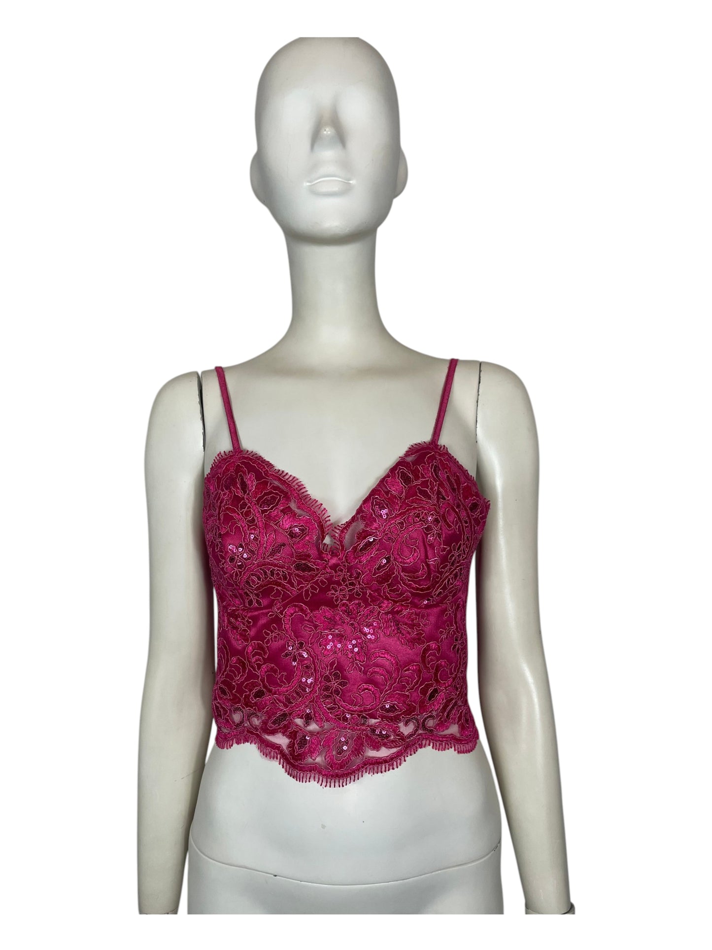 top floral lentejuelas