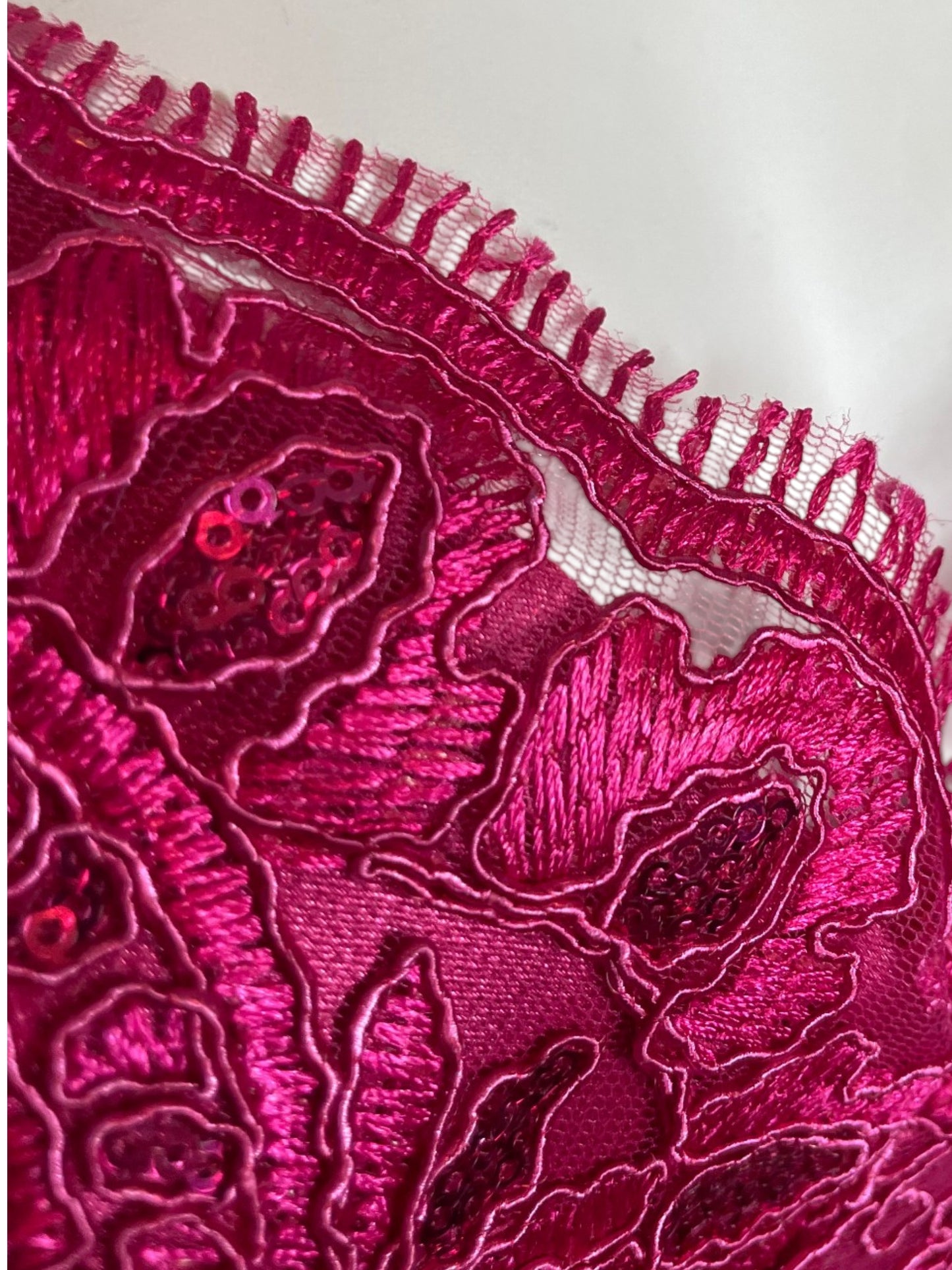 top floral lentejuelas