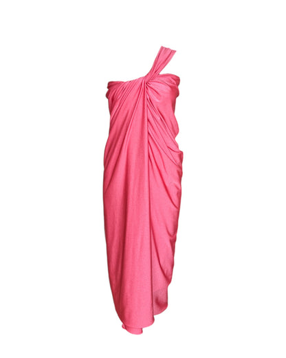 Vestido midi rosa