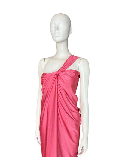 Vestido midi rosa