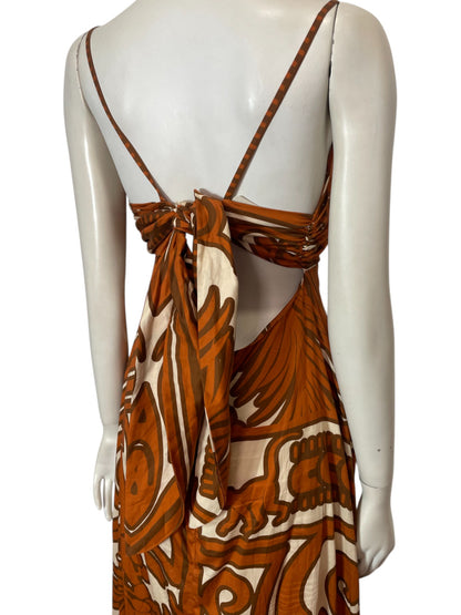 Maxi vestido terracota