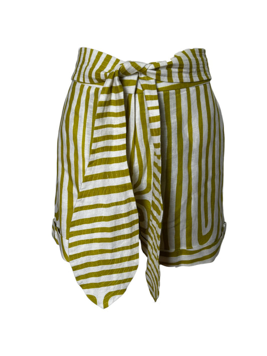 short de listas en lino.