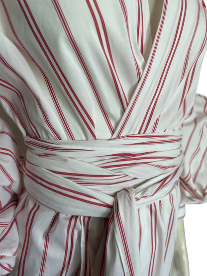 Pavia stripe midi dres