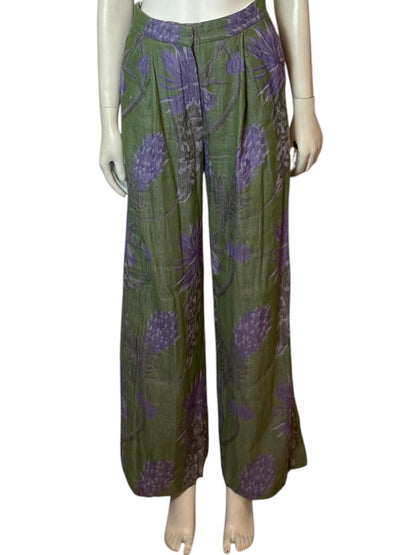 Pantalon de lana floral