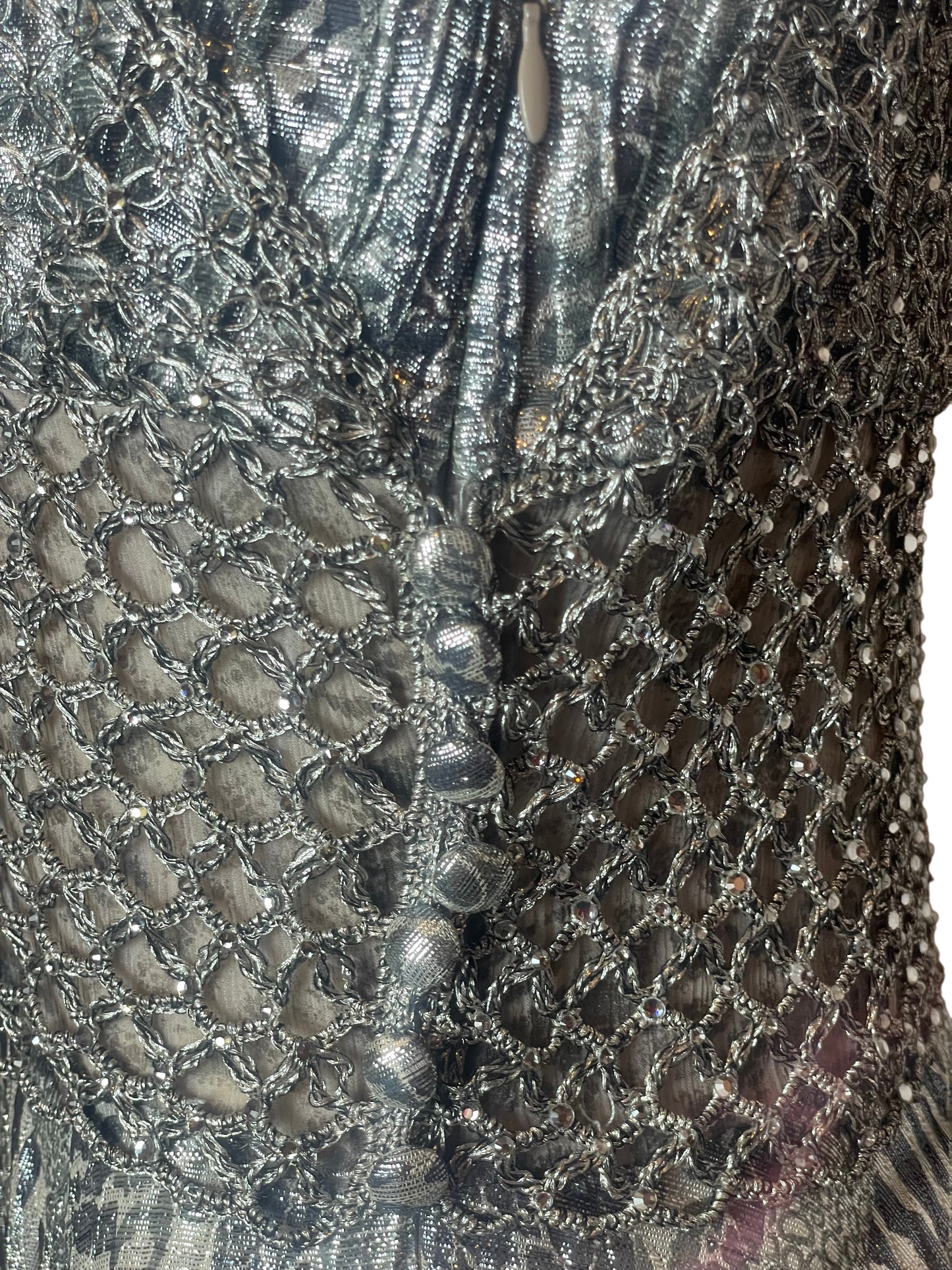 Vestido de fiesta plateado