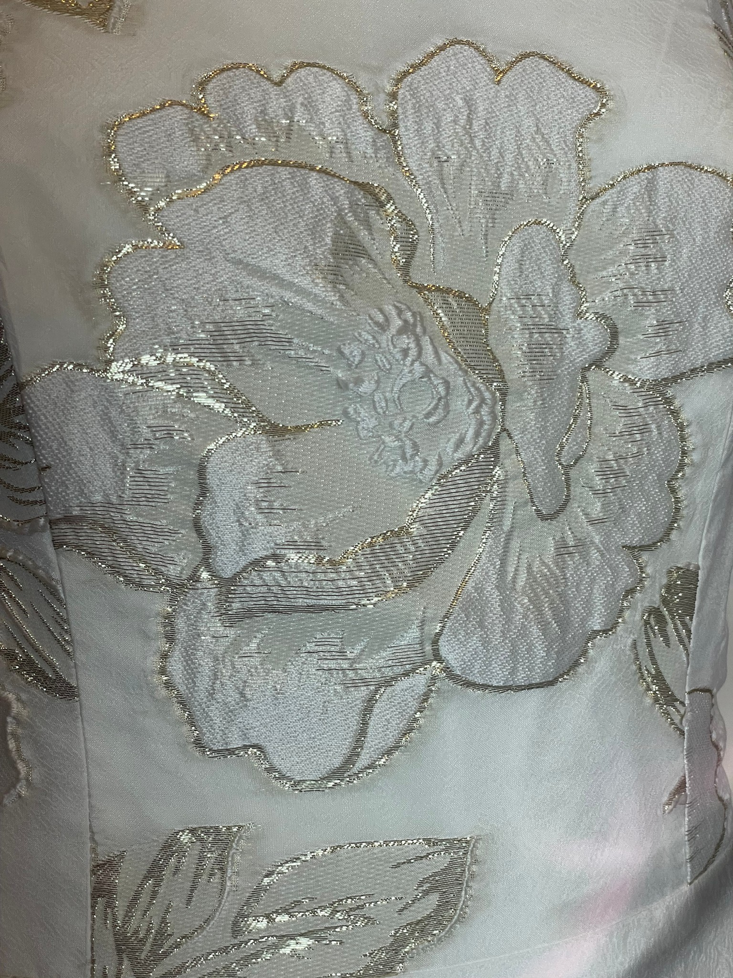 Vestido bordado midi de fiesta blanco