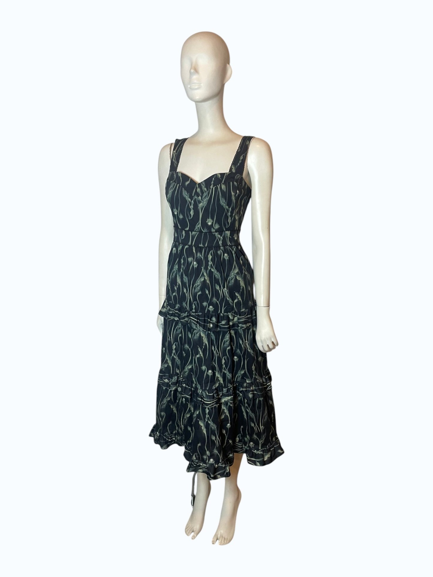 Midi dress coqueta green