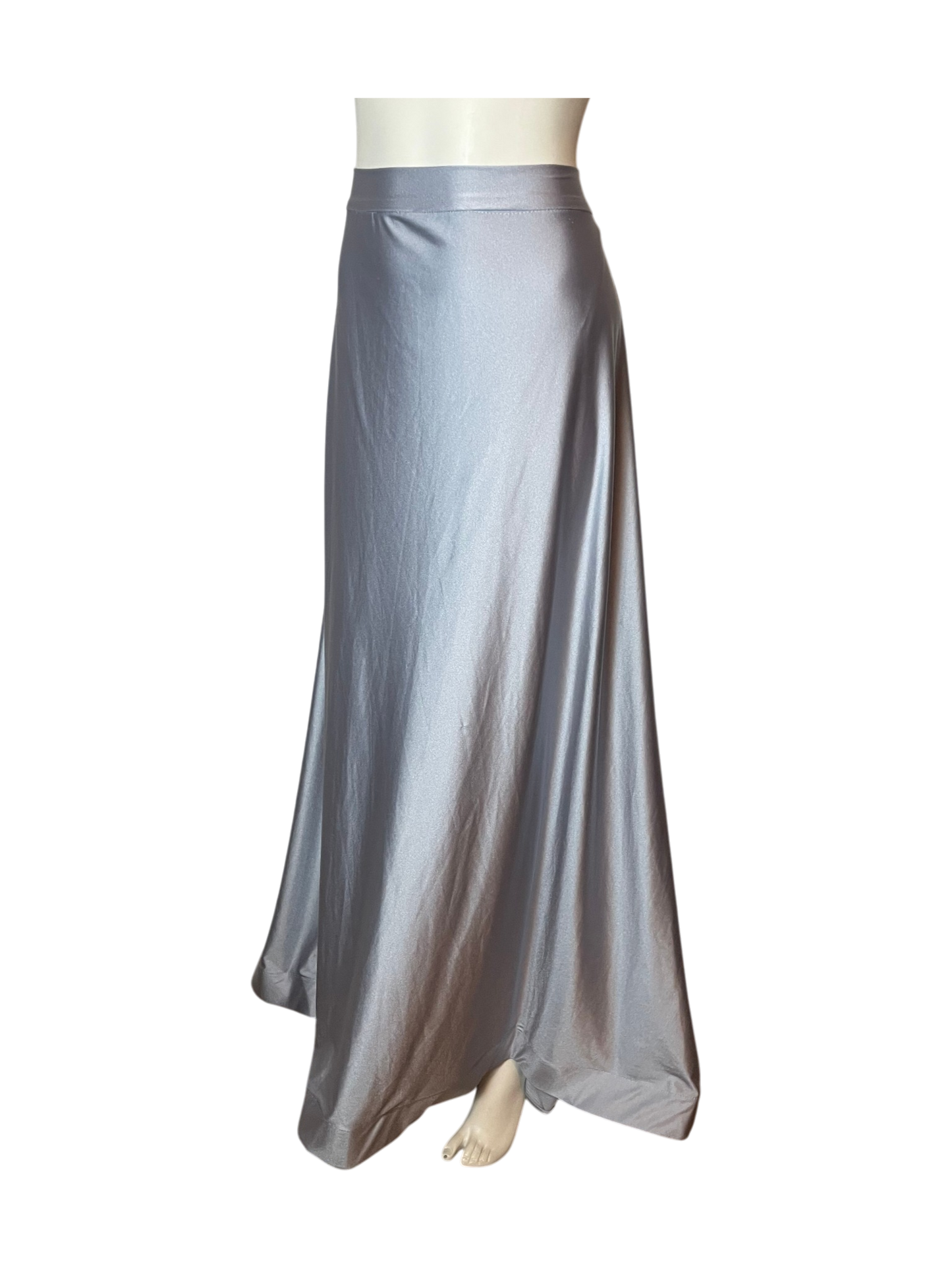 Falda Maxi gris petroleo