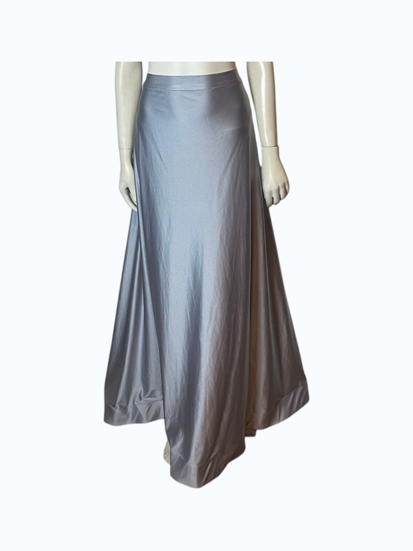 Falda Maxi gris petroleo