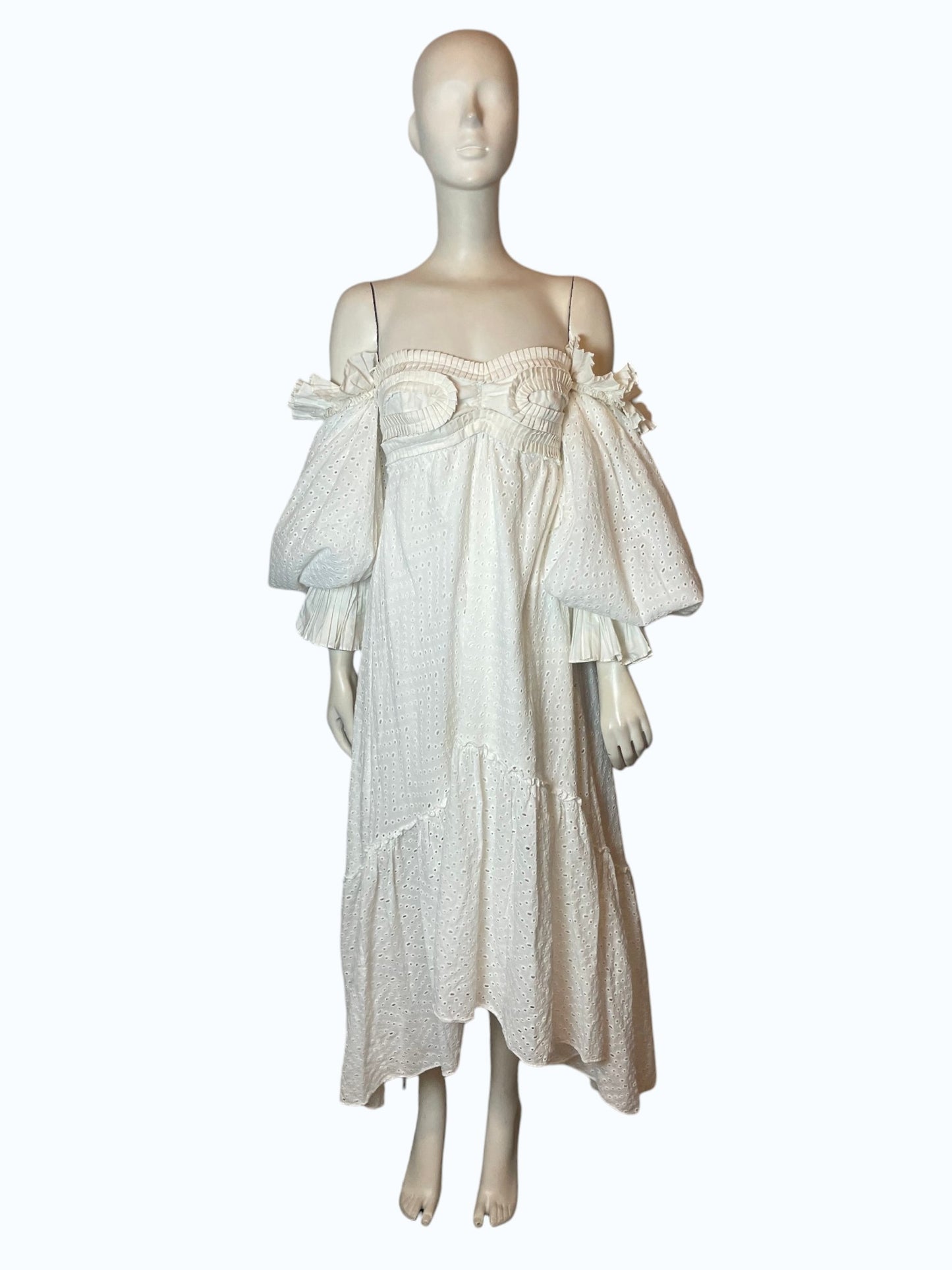 Midi dress blanco angelical