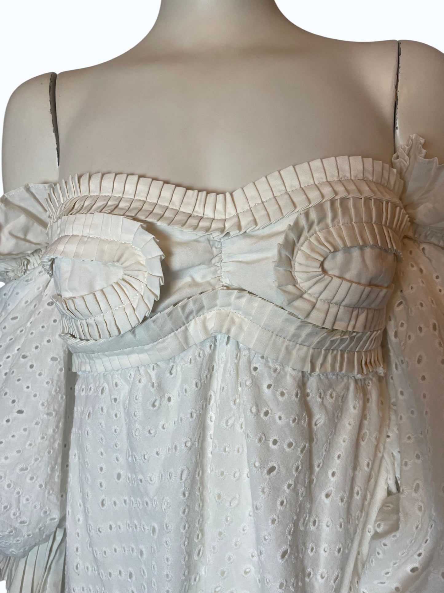Midi dress blanco angelical