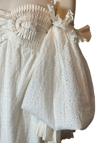 Midi dress blanco angelical