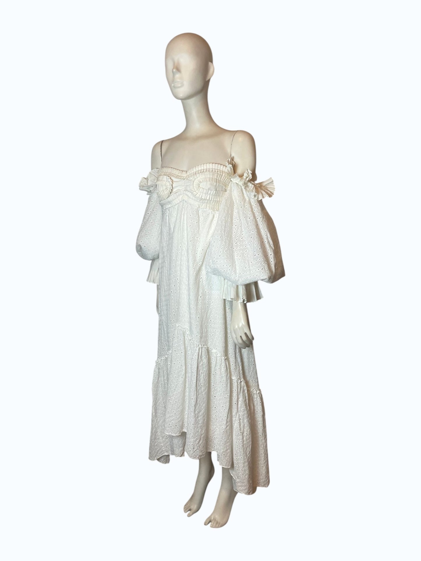 Midi dress blanco angelical